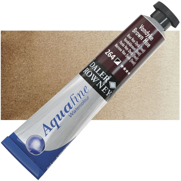 DALER ROWNEY AQUAFINE DALER ROWNEY Vandyke Brown Hue Daler-Rowney Aquafine Watercolours 8ml