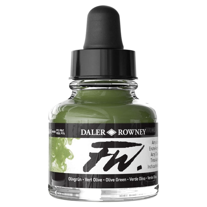 FILA NEW FILA NEW FW Ink 29.5ml Olive Green Daler Rowney FW Ink 29.5ml