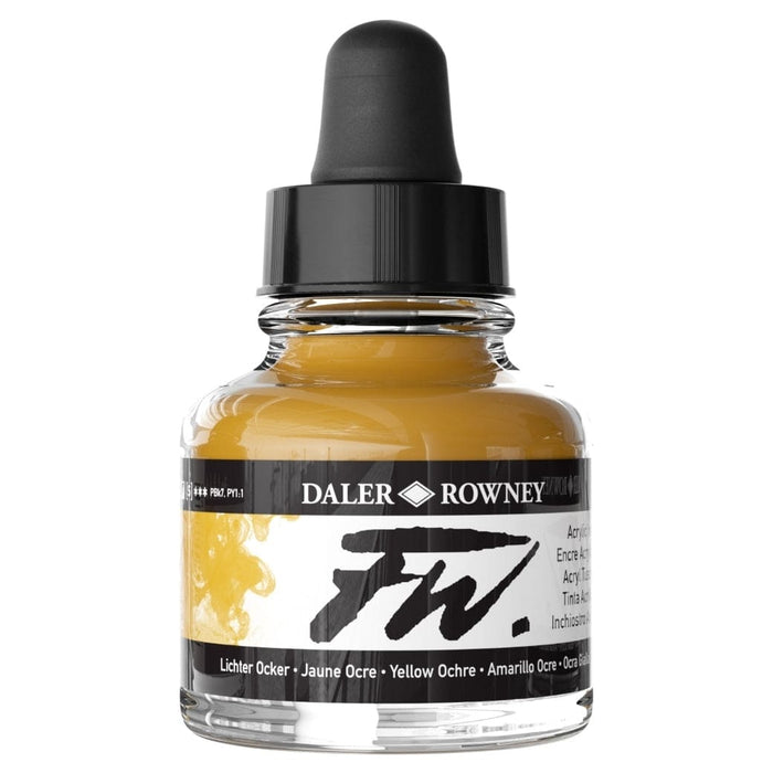 FILA NEW FILA NEW FW Ink 29.5ml Yellow Ochre Daler Rowney FW Ink 29.5ml