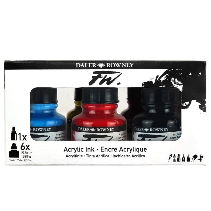 FILA NEW FILA NEW FW Primary Colour Set (6) Daler Rowney FW Ink Sets