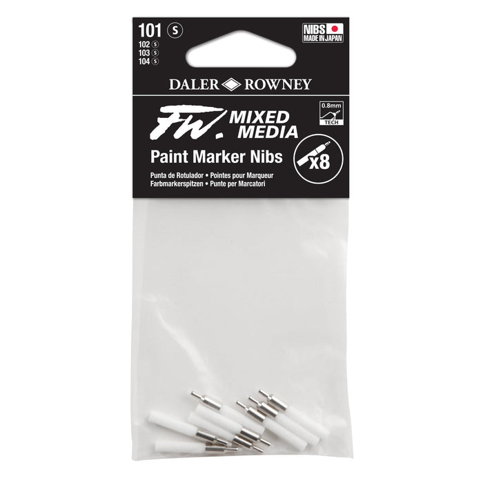 FILA NEW FILA NEW FW Marker Nib Set 1 Tech Daler Rowney FW Mixed Nib Sets For Media Paint Markers