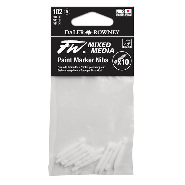 FILA NEW FILA NEW FW Marker Nib Set 2 Hard PT Daler Rowney FW Mixed Nib Sets For Media Paint Markers