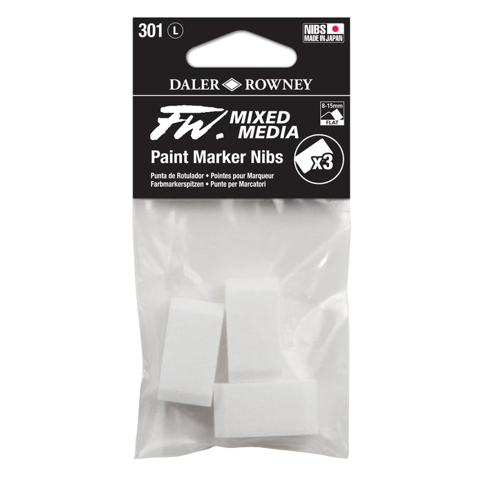 FILA NEW FILA NEW FW Marker Nib Set 7 Larg 8-15mm Daler Rowney FW Mixed Nib Sets For Media Paint Markers