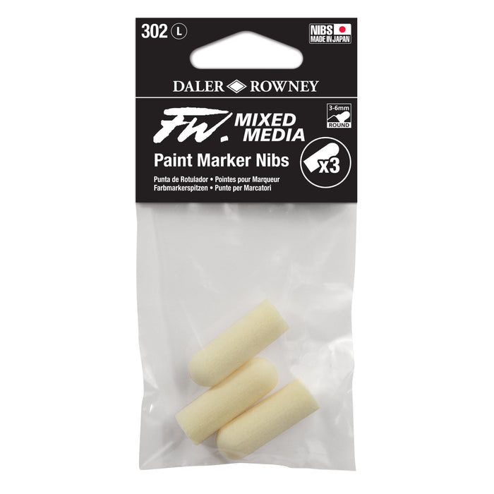 FILA NEW FILA NEW FW Marker Nib Set 8 Large 3-6mm Daler Rowney FW Mixed Nib Sets For Media Paint Markers