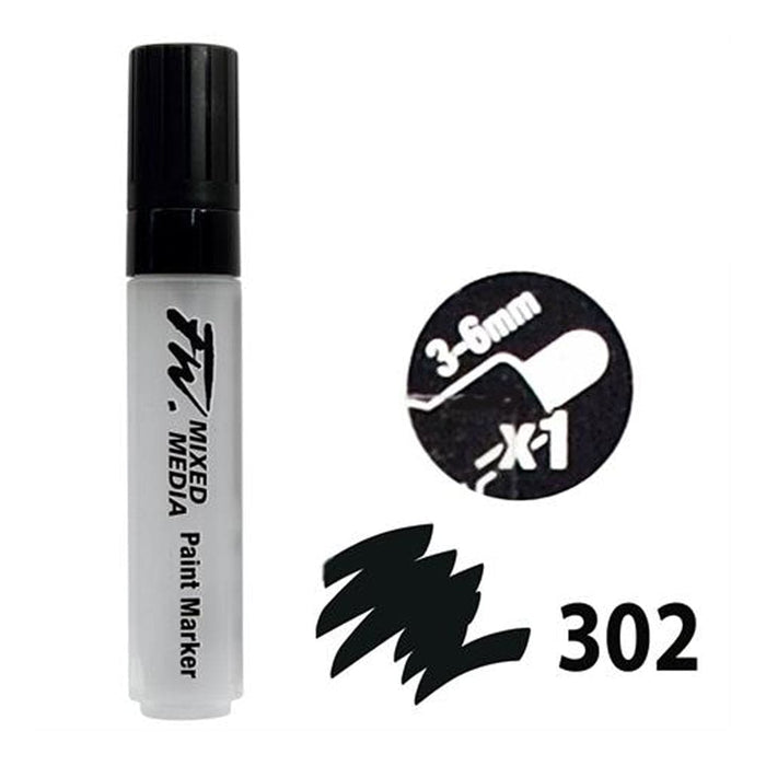 FILA NEW FILA NEW 302 FW Marker Set 1 x Large 3-6mm Round + Nibs Daler Rowney FW Refillable Paint Markers Set