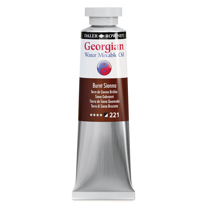 DALER ROWNEY GEORGIAN WATERMIXABLE DALER ROWNEY 37ml Daler-Rowney Georgian Watermixable Oil Burnt Sienna