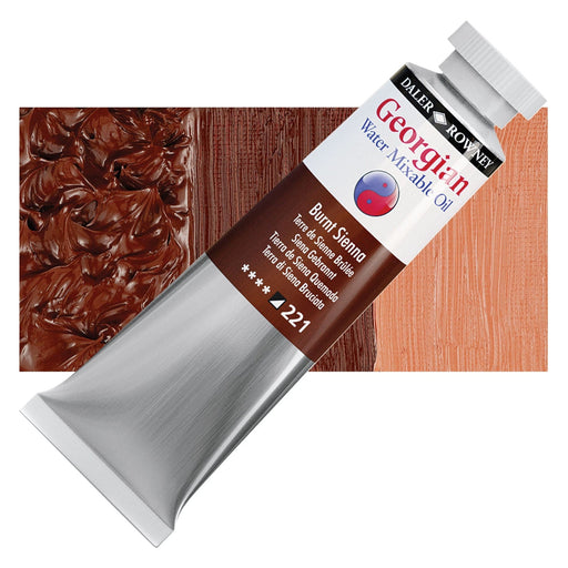 DALER ROWNEY GEORGIAN WATERMIXABLE DALER ROWNEY 37ml Daler-Rowney Georgian Watermixable Oil Burnt Sienna