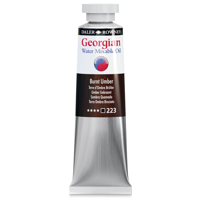 DALER ROWNEY GEORGIAN WATERMIXABLE DALER ROWNEY Daler-Rowney Georgian Watermixable Oil Burnt Umber