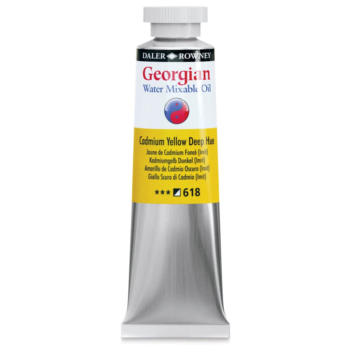DALER ROWNEY GEORGIAN WATERMIXABLE DALER ROWNEY 37ml Daler-Rowney Georgian Watermixable Oil Cad Yellow Deep Hue