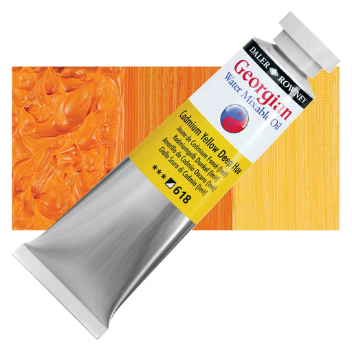 DALER ROWNEY GEORGIAN WATERMIXABLE DALER ROWNEY 37ml Daler-Rowney Georgian Watermixable Oil Cad Yellow Deep Hue