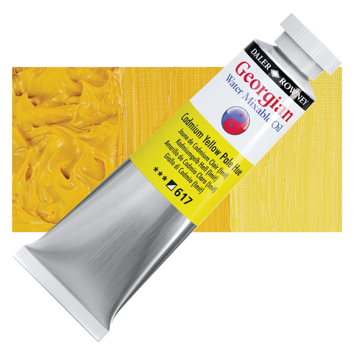 DALER ROWNEY GEORGIAN WATERMIXABLE DALER ROWNEY 37ml Daler-Rowney Georgian Watermixable Oil Cad Yellow Pale Hue