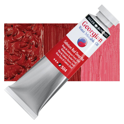 DALER ROWNEY GEORGIAN WATERMIXABLE DALER ROWNEY 37ml Daler-Rowney Georgian Watermixable Oil Cadmium Red Deep Hue