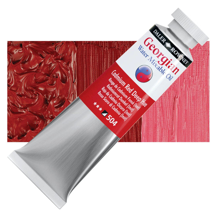 DALER ROWNEY GEORGIAN WATERMIXABLE DALER ROWNEY 37ml Daler-Rowney Georgian Watermixable Oil Cadmium Red Deep Hue