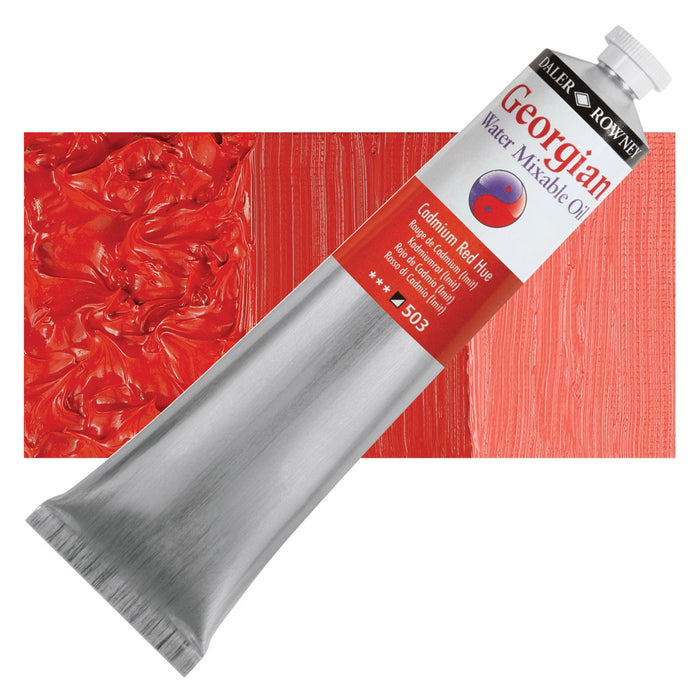 DALER ROWNEY GEORGIAN WATERMIXABLE DALER ROWNEY 200ml Daler-Rowney Georgian Watermixable Oil Cadmium Red Hue