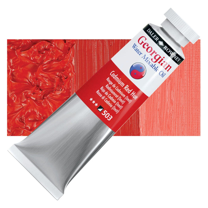 DALER ROWNEY GEORGIAN WATERMIXABLE DALER ROWNEY 37ml Daler-Rowney Georgian Watermixable Oil Cadmium Red Hue