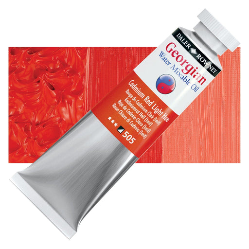 DALER ROWNEY GEORGIAN WATERMIXABLE DALER ROWNEY 37ml Daler-Rowney Georgian Watermixable Oil Cadmium Red Light Hue
