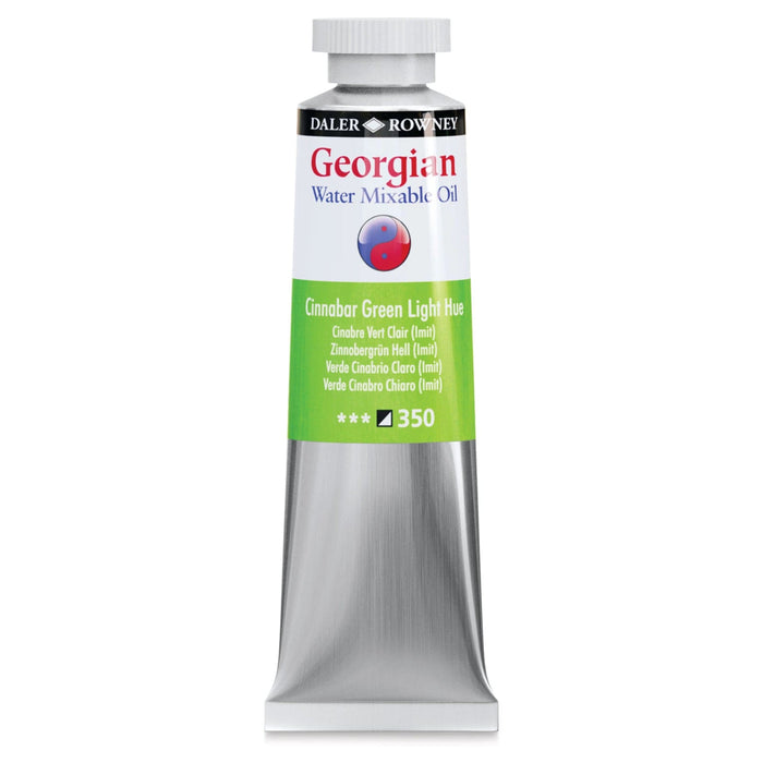 DALER ROWNEY GEORGIAN WATERMIXABLE DALER ROWNEY 37ml Daler-Rowney Georgian Watermixable Oil Cinnabar Green Light Hue