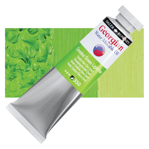 DALER ROWNEY GEORGIAN WATERMIXABLE DALER ROWNEY 37ml Daler-Rowney Georgian Watermixable Oil Cinnabar Green Light Hue