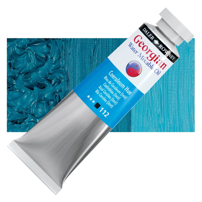 DALER ROWNEY GEORGIAN WATERMIXABLE DALER ROWNEY 37ml Daler-Rowney Georgian Watermixable Oil Coeruleum Hue