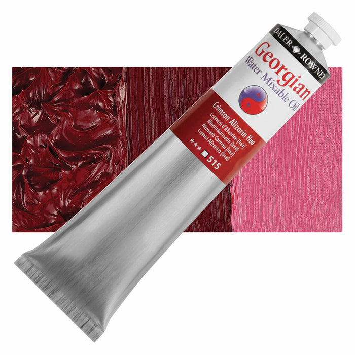 DALER ROWNEY GEORGIAN WATERMIXABLE DALER ROWNEY 200ml Daler-Rowney Georgian Watermixable Oil Crimson Alizarin Hue