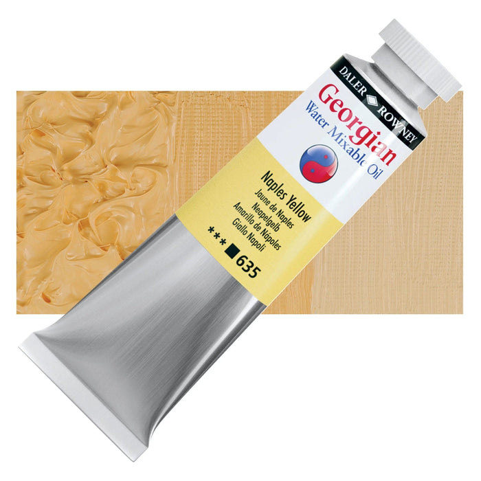 DALER ROWNEY GEORGIAN WATERMIXABLE DALER ROWNEY 37ml Daler-Rowney Georgian Watermixable Oil Naples Yellow