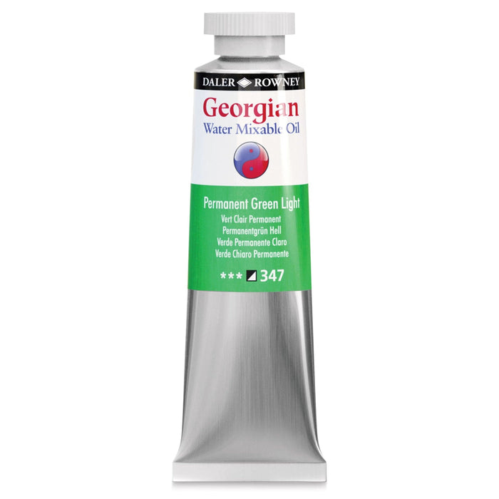 DALER ROWNEY GEORGIAN WATERMIXABLE DALER ROWNEY 37ml Daler-Rowney Georgian Watermixable Oil Permanent Green Light