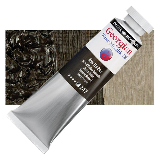DALER ROWNEY GEORGIAN WATERMIXABLE DALER ROWNEY 37ml Daler-Rowney Georgian Watermixable Oil Raw Umber