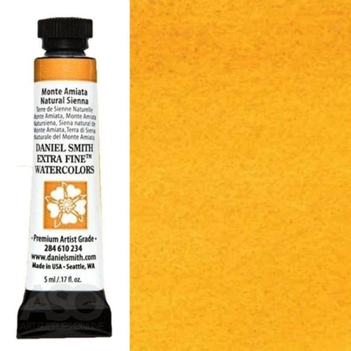 Daniel Smith Watercolours 5ml Monte Amiata Natural Sienna - The Sydney Art Store