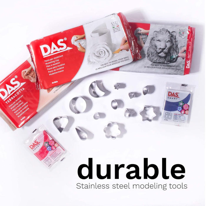 DAS CLAY DAS Tools Blister 12 Metal Clay Cutters