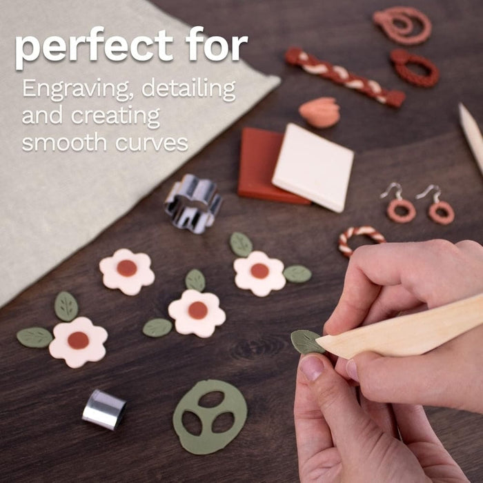 DAS CLAY DAS Tools Wooden Cutters 2 pieces