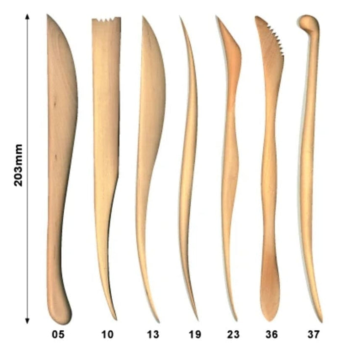 DAS CLAY DAS Wooden Cutters Assorted Designs 7-Piece