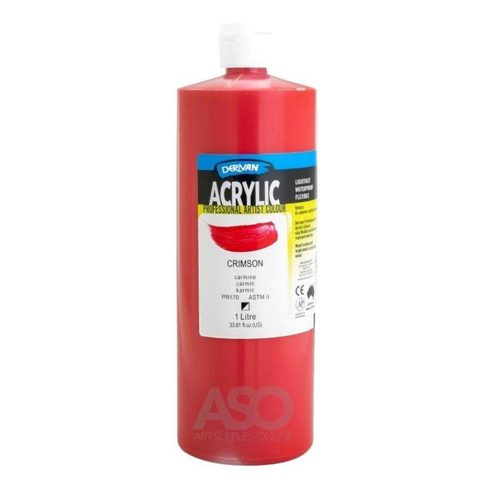 DERIVAN ARTIST DERIVAN Derivan Artist Acrylics 1 Litre Crimson