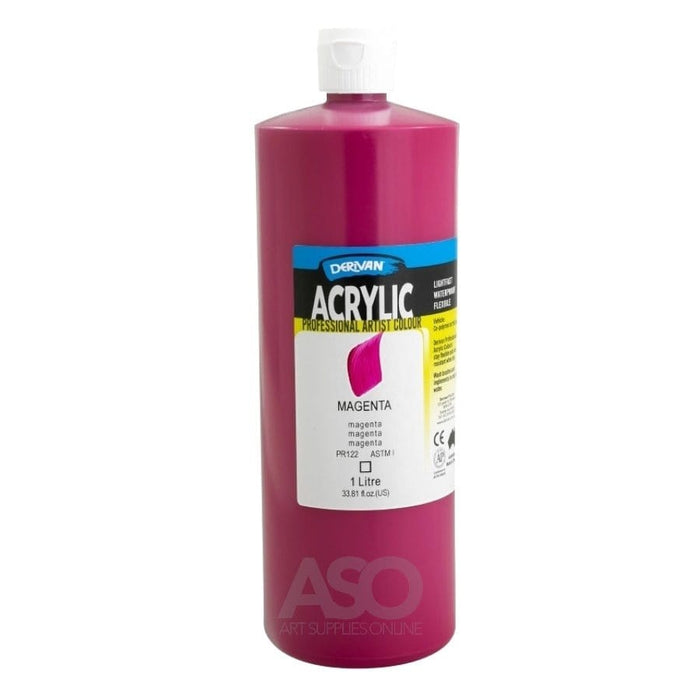 DERIVAN ARTIST DERIVAN Derivan Artist Acrylics 1 Litre Magenta