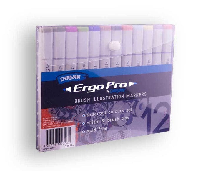 DERIVAN ERGOPRO DERIVAN Derivan ErgoPro 12-Piece Marker Set