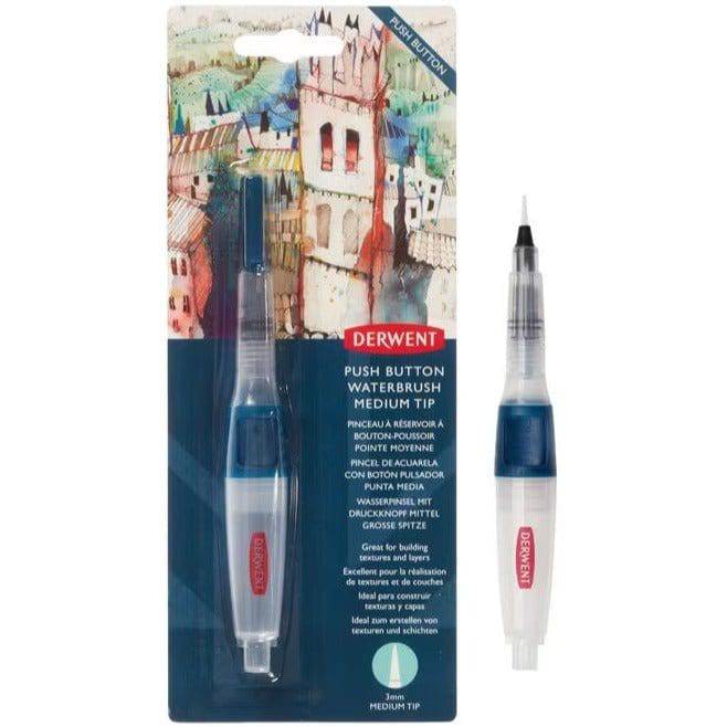 DERWENT BRUSHES DERWENT Derwent Push Button Waterbrush Medium Tip