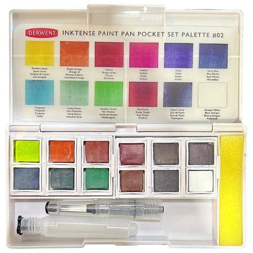 DERWENT WATERCOLOURS DERWENT Derwent Watercolour 12 Inktense Paint Pan Set #02