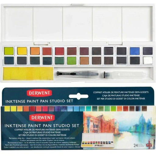 DERWENT WATERCOLOURS DERWENT Derwent Watercolour 24 Inktense Paint Pan Studio Set