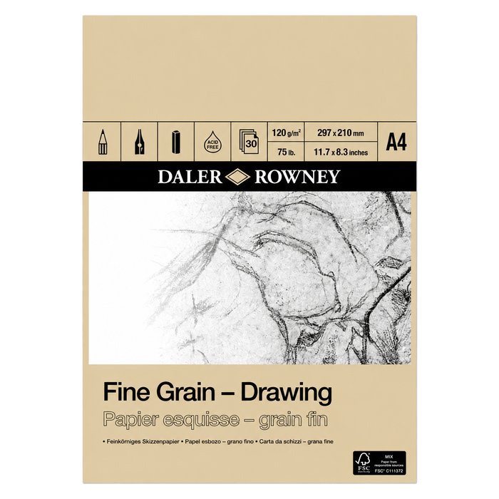 Daler Rowney Fine Grain Drawing Pads 120gsm 30 Sheets