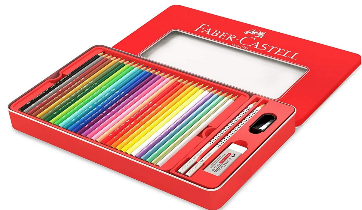 FABER-CASTELL FABER-CASTELL Faber-Castell 100 Classic Colour Pencil Sketch Set