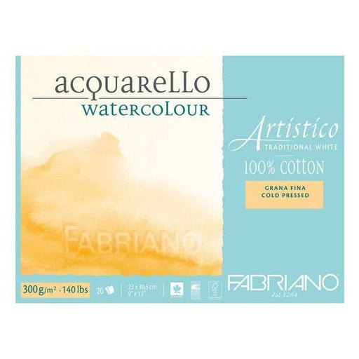 NEW NEW Fabriano Artistico Block - 300Gsm 23x30cm Medium Tw 20 Sheets