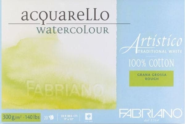 NEW NEW Fabriano Artistico Block - 300Gsm 23x30cm Rough Tw 20 Sheets