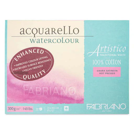 NEW NEW Fabriano Artistico Block - 300Gsm 23x30cm Smooth Tw 20 Sheets
