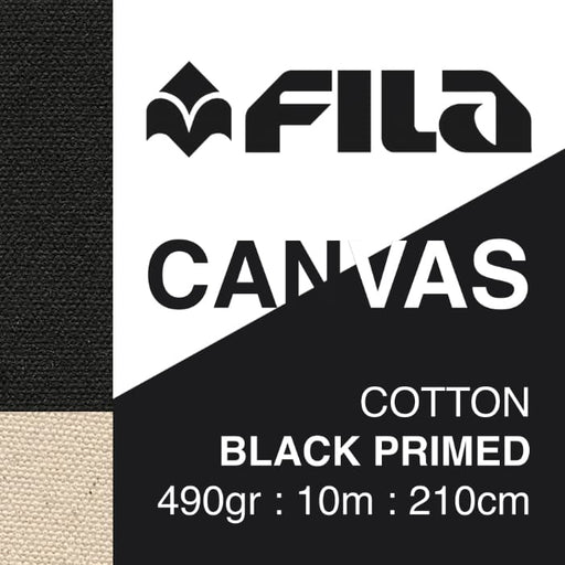 FILA CANVAS Cotton FILA 12oz Cotton Black Primed 215cm x 10m