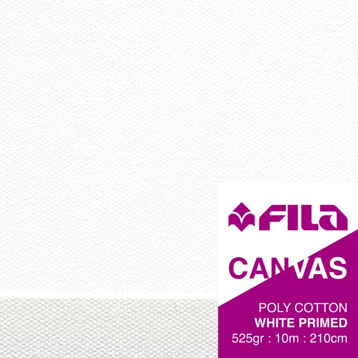 FILA CANVAS Polyester FILA PolyCotton 525gsm White Primed 215cm x 10m