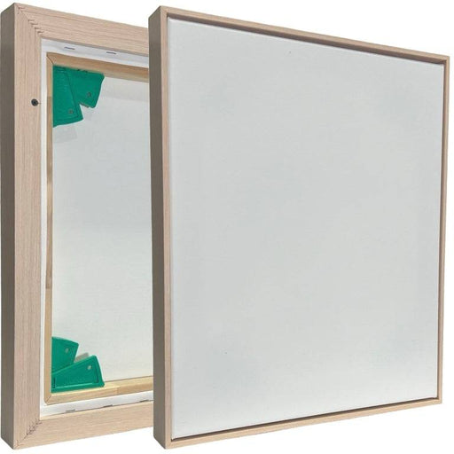 BUILD A CANVAS PINE Float Frame Gove White + Artist Custom Canvas