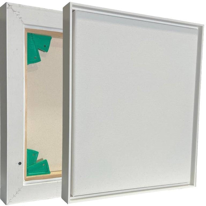 BUILD A CANVAS PINE Float Frame Lota White + Artist Custom Canvas