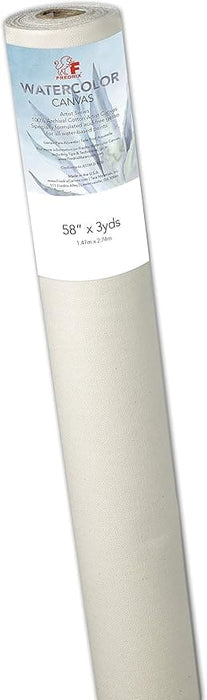 FREDRIX FREDRIX Fredrix 12011 Artist Series Watercolor Canvas Roll, 58"x 3yd (1.47 x 2.7m)