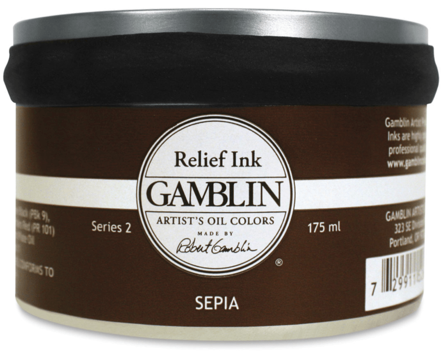 GAMBLIN RELIEF INKS GAMBLIN Sepia Gamblin Relief Inks