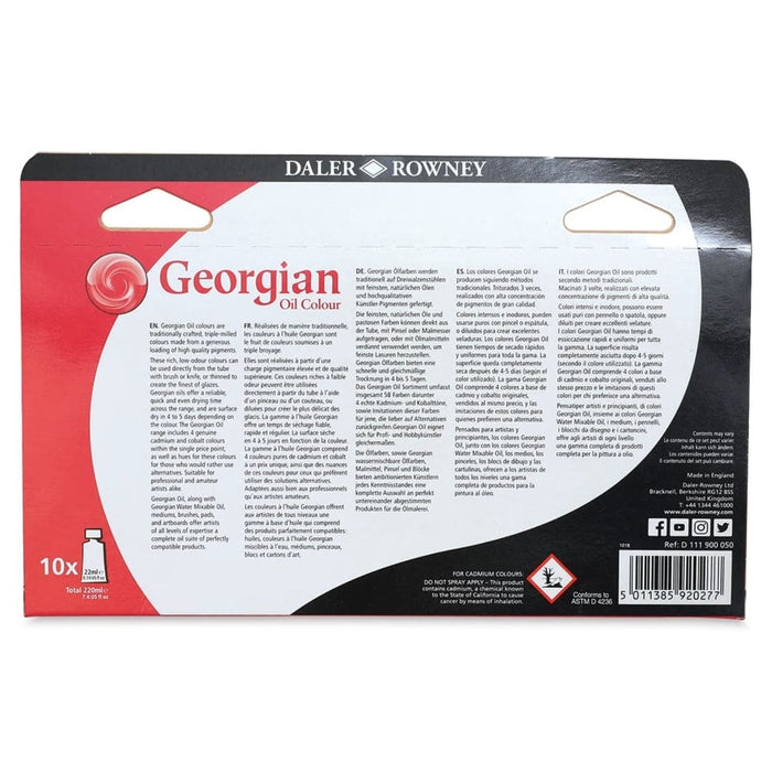 DALER ROWNEY GEORGIAN FILE NEW Georgian Introduction Oil Set 10x22ml