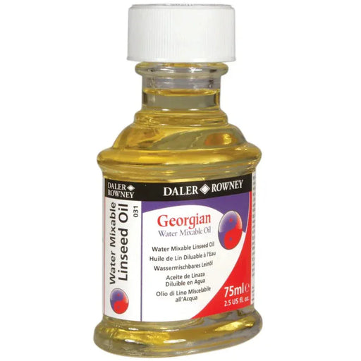 DALER ROWNEY GEORGIAN WATERMIXABLE DALER ROWNEY Georgian Water Mixable Linseed Oil Medium 75ml